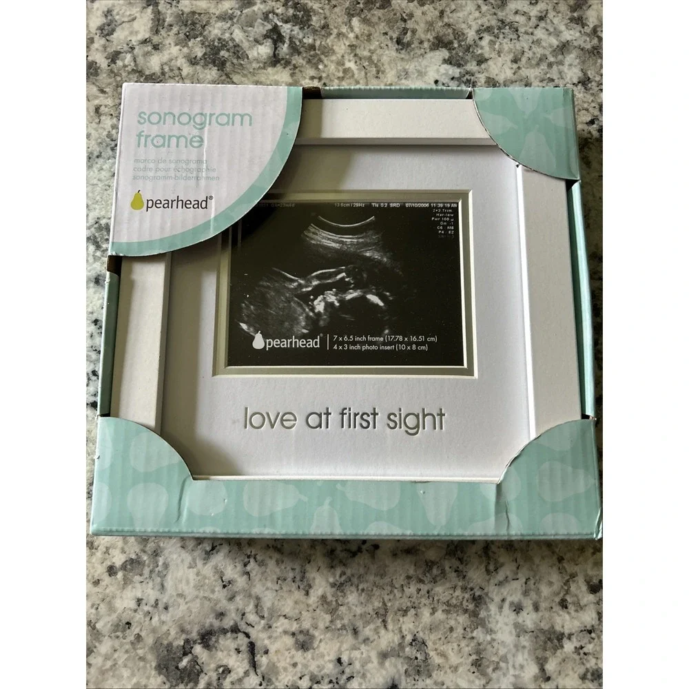 Pearhead Sonogram Picture Frame Love at First Sight For Baby‎ Ultrasound Photo
